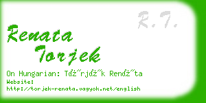 renata torjek business card